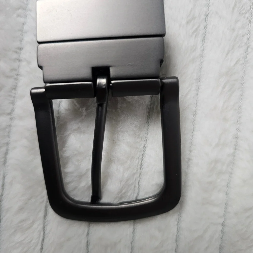 Timberland Reversible Leather Belt Men 42 Black Brown‎ Swivel Buckle Rugged